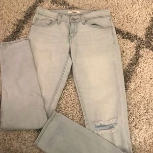 Levi’s 601 Pin Skinny Distressed Jeans